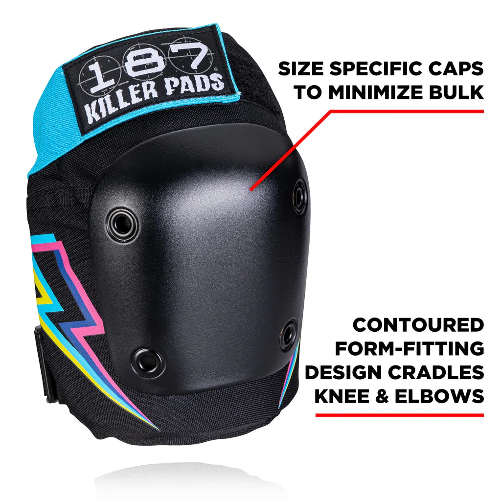 187 Killer Pads - Adult 6 Piece Combo Pack (Electric Bolt)
