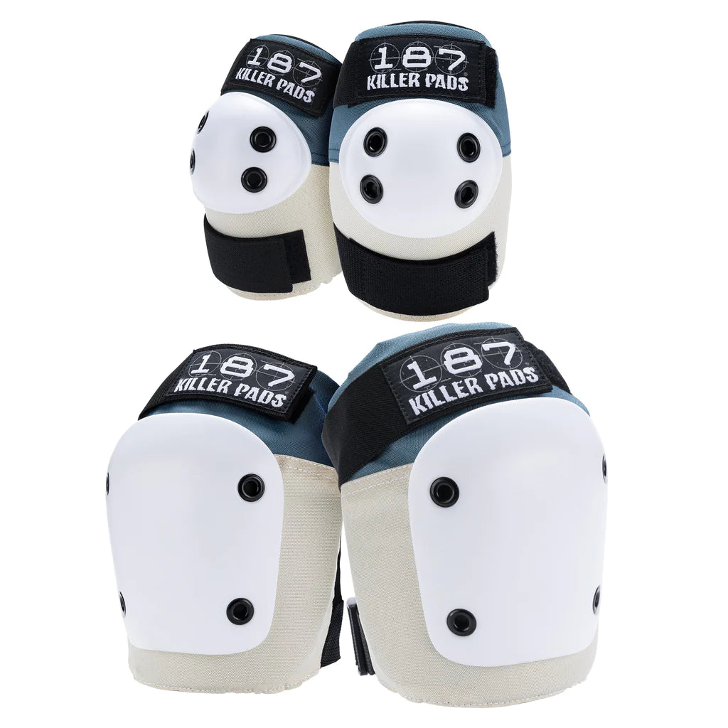 187 Killer Pads Knee Elbow Pad Combo Pack Stone Khaki