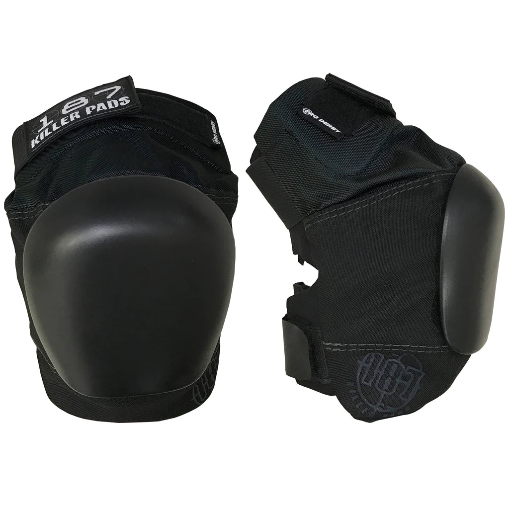 187 Killer Pads Pro Derby Knee Roller Skating Protection Black