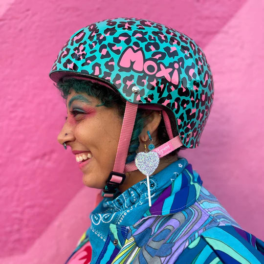 Moxi × Triple Eight - Blue Leopard Helmet