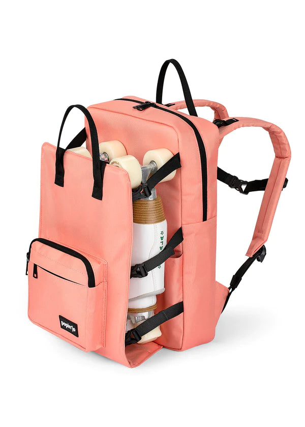 Poppin'Jo Big Jo' Roller Skate Backpack Salmon Pink