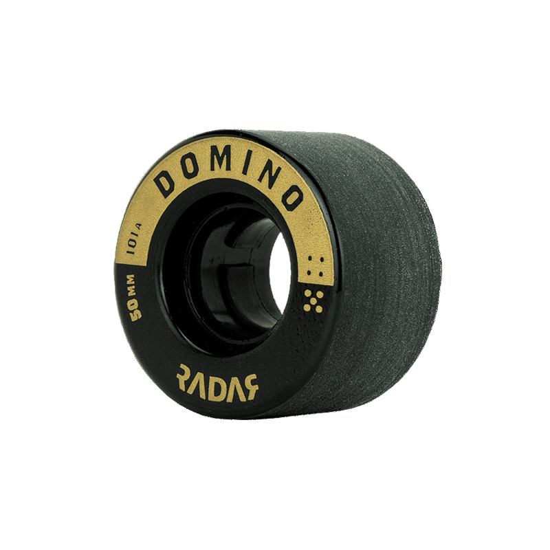 Riedell-Radar-Domino-Wheels-101A-Black-Gold-Roller-Skate-Wheel