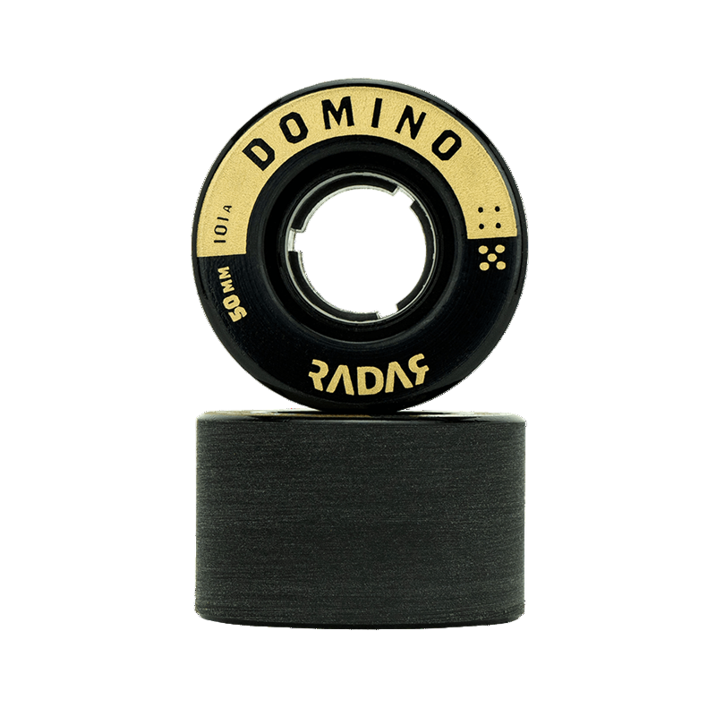 Riedell-Radar-Domino-Wheels-101A-Black-Gold-Roller-Skate-Wheel