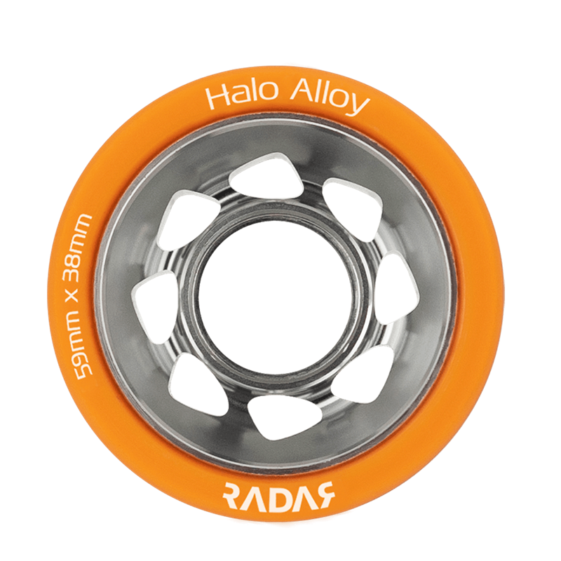 Riedell-Radar-Halo-Alloy-Roller-Skate-Wheel-Orange-99A