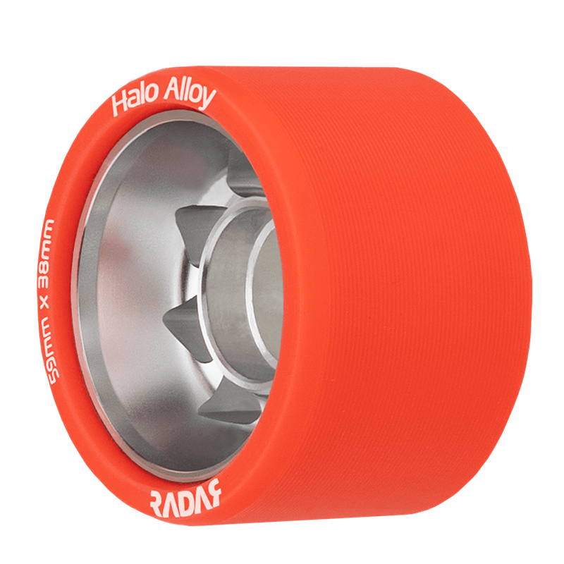 Riedell-Radar-Halo-Alloy-Roller-Skate-Wheel-Red-93A