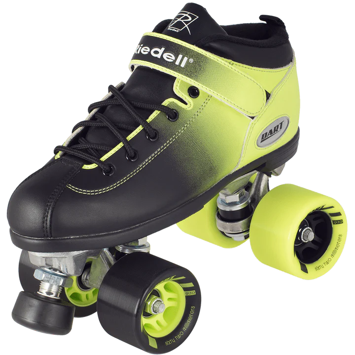Riedell Dart Black Green Ombre Roller Skates