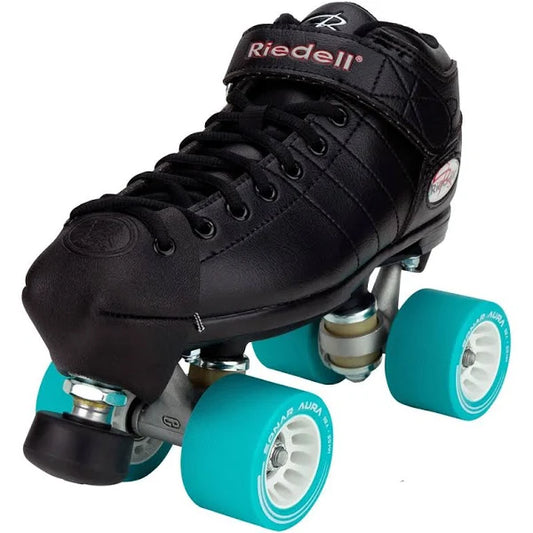 Riedell R3 Black Sonar Aura Wheels