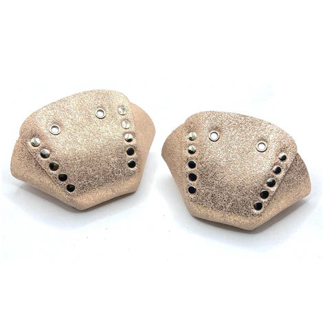 Rollerstuff Roller Skate Toe Caps Glitter Suede Light Pink