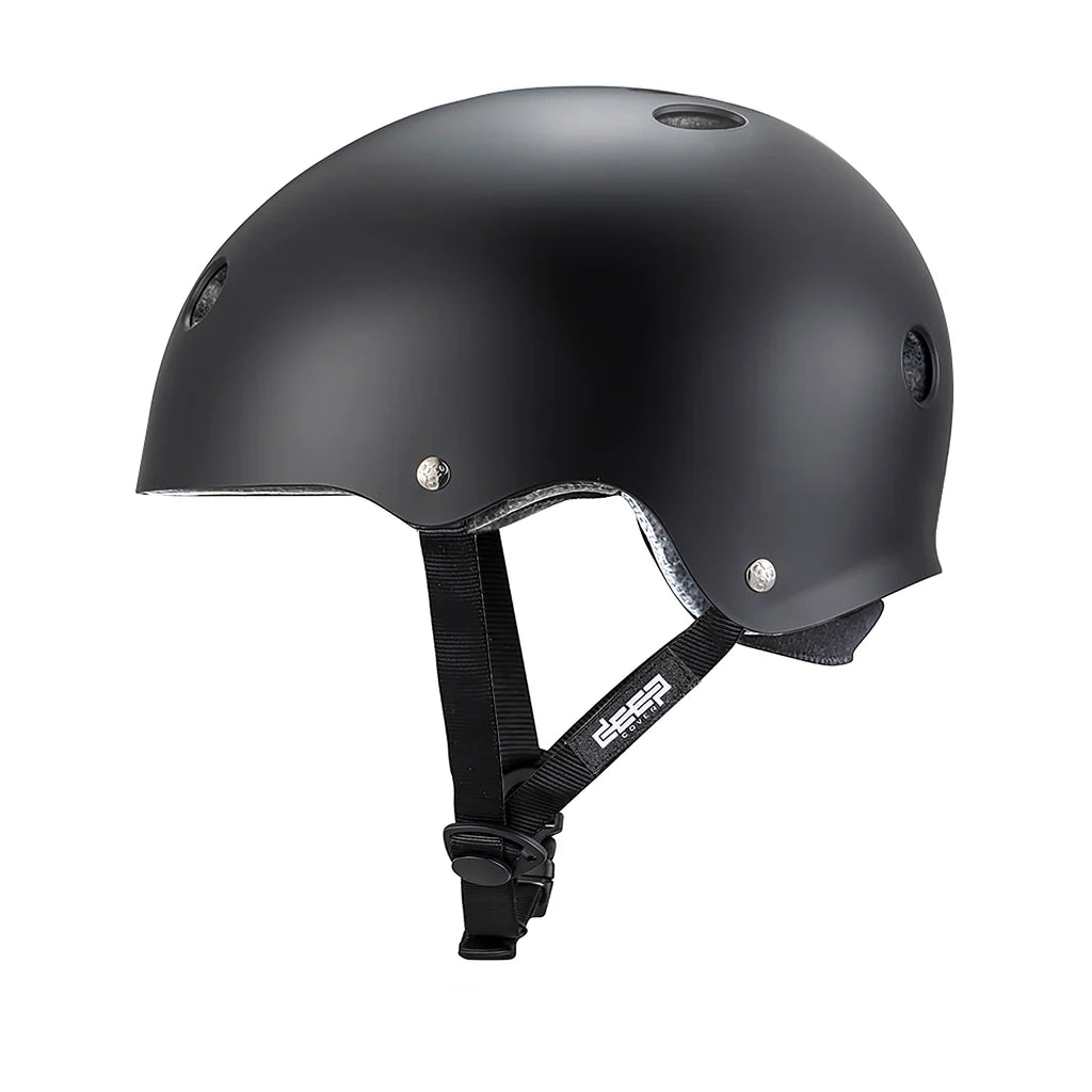 Triple Eight Matte Black Deep Cover Helmet