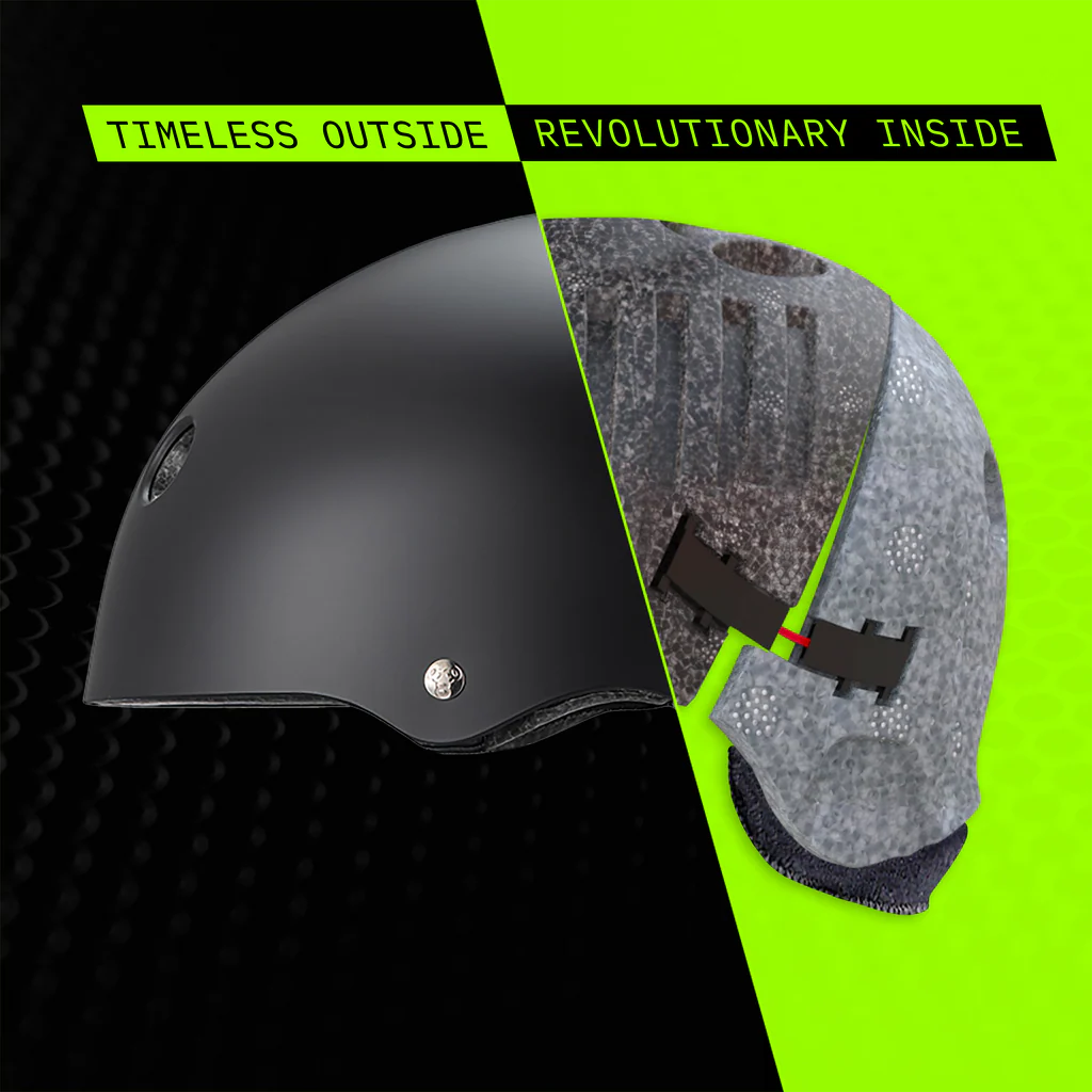 Triple Eight Matte Black Deep Cover Helmet