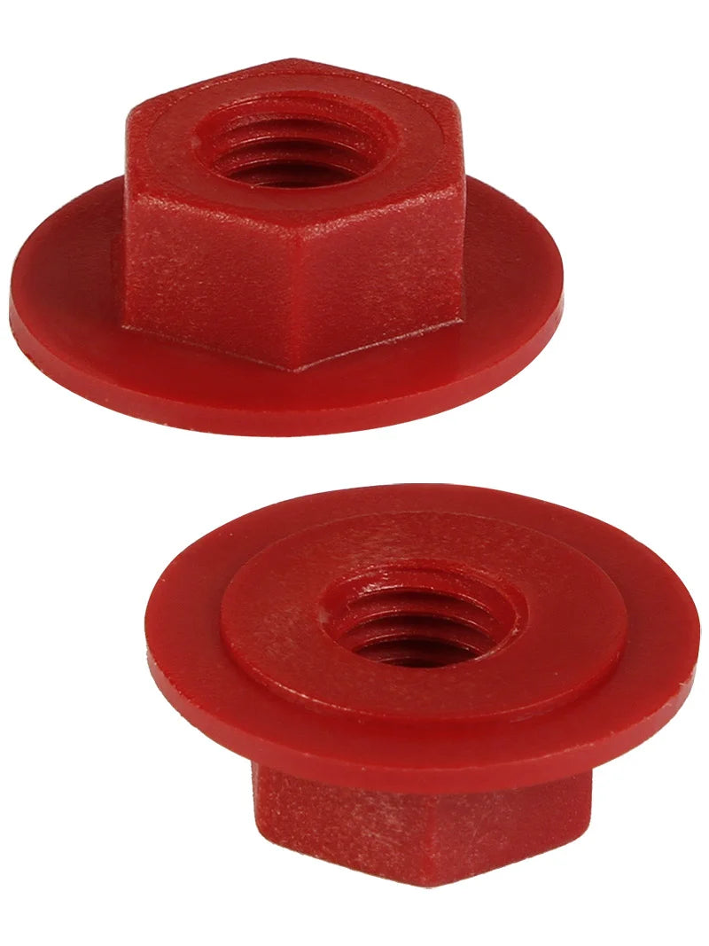 Zero Nutz Sure Grip Roller Skate Axle Nuts 8mm Red