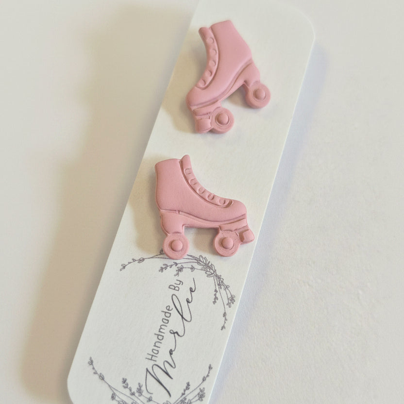 Earrings - Handmade Roller Skate Polymer Clay Earrings (Stud and Dangle)