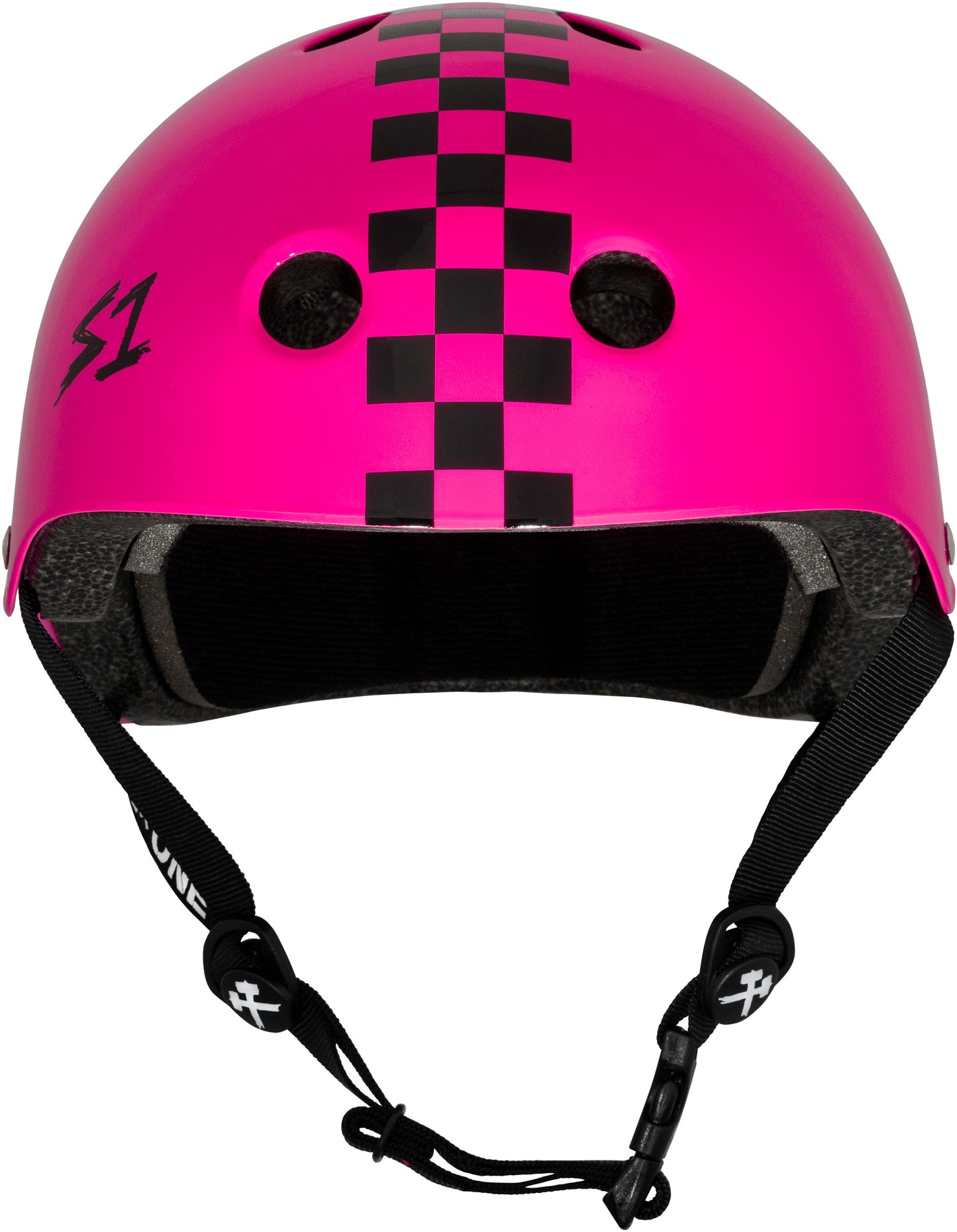 S1 - Lifer Helmet - Pink Gloss w/ Black Checkers