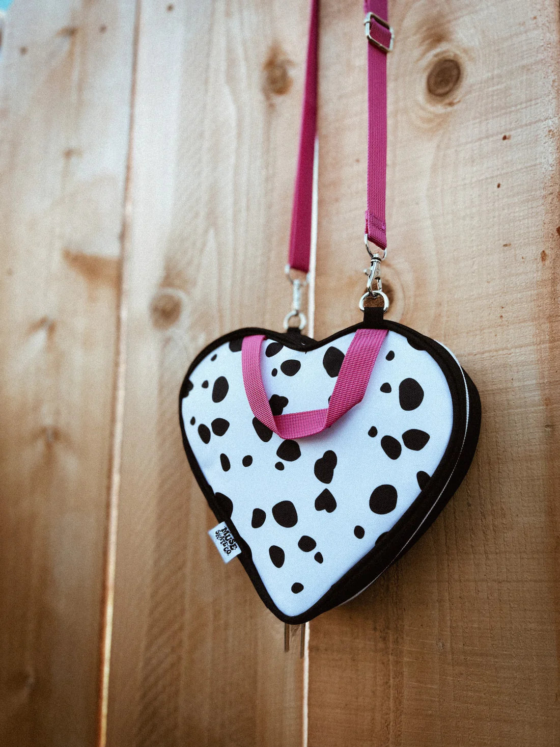 Muse Skate Co. Spotted Roller Skate Wheel Bag Pink