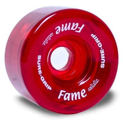 Sure Grip Fame Roller Skate Wheels 95A Clear Red