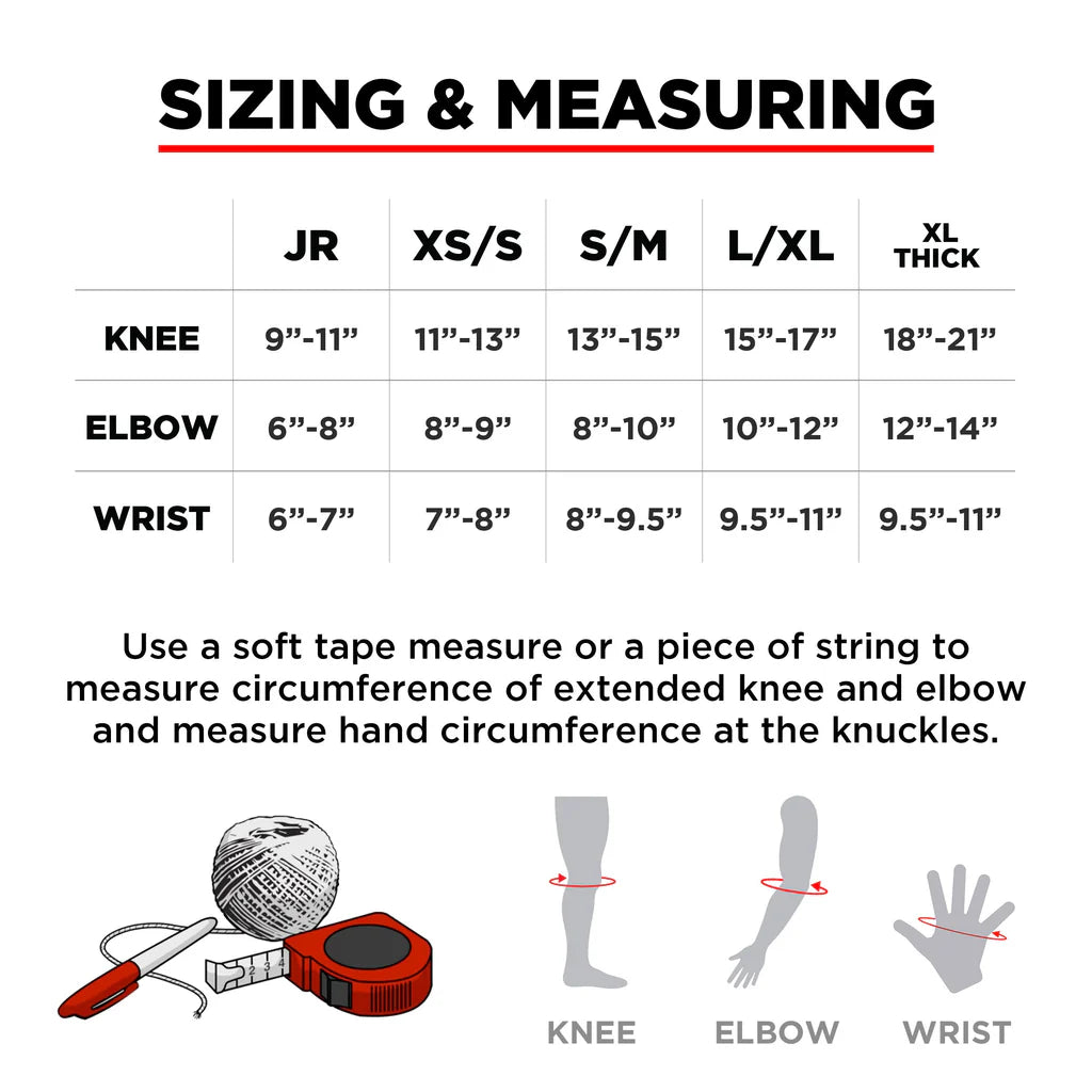187-Killer-Pads-Adult-6-Piece-Combo-Pack-Electric-Lightning-Bolt-Sizing-Measuring-Chart