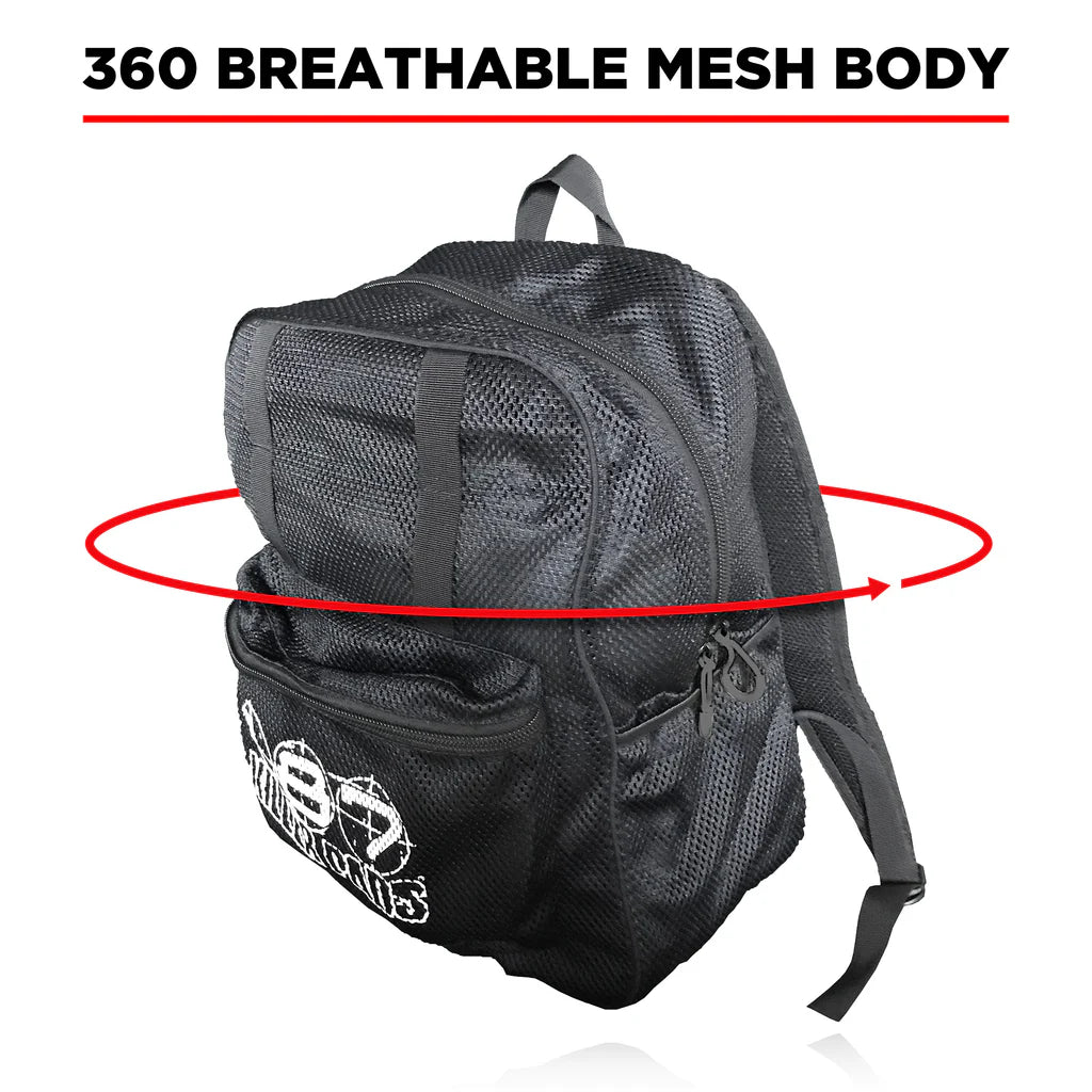 187-Killer-Pads-Black-Mesh-Roller-Skate-Backpack-28L-Breathable