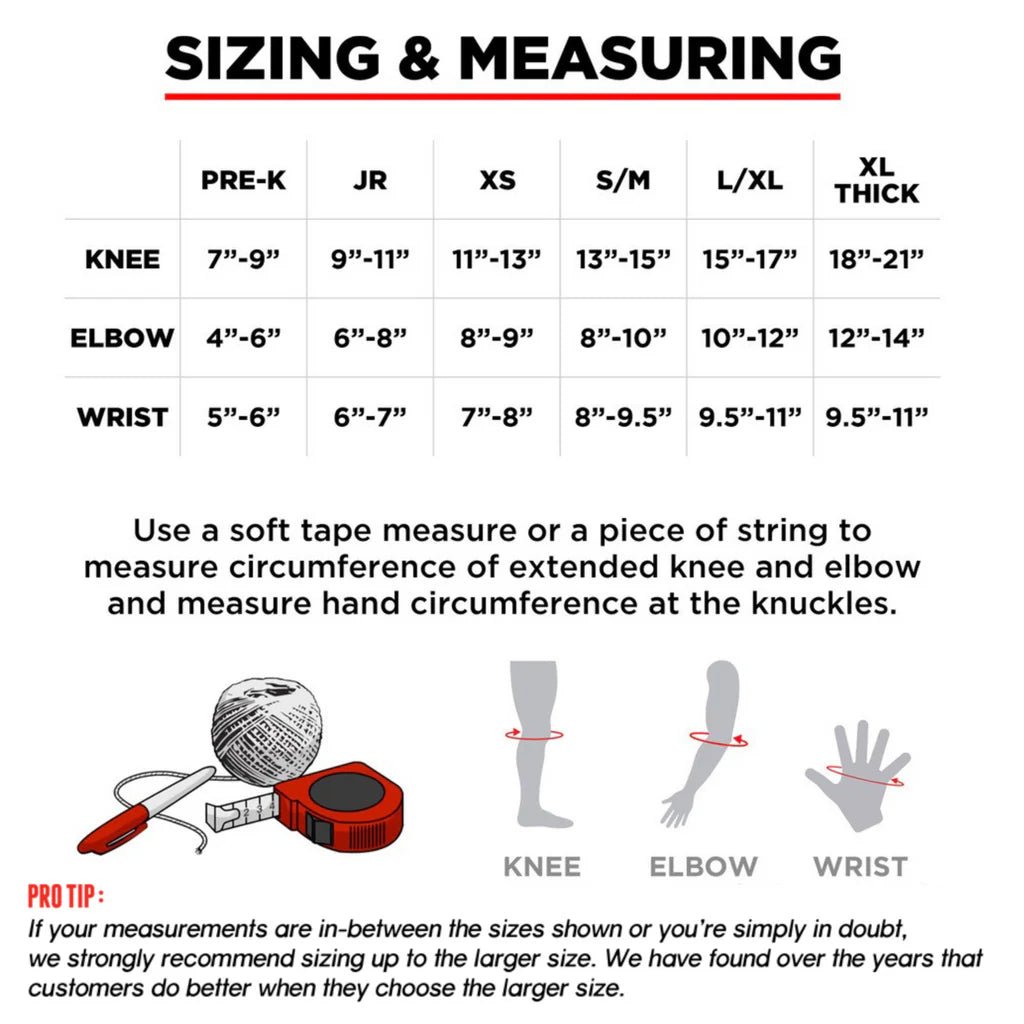 187-Killer-Pads-Six-Pack-Pad-Set-Pink-Sizing-Measuring-Chart