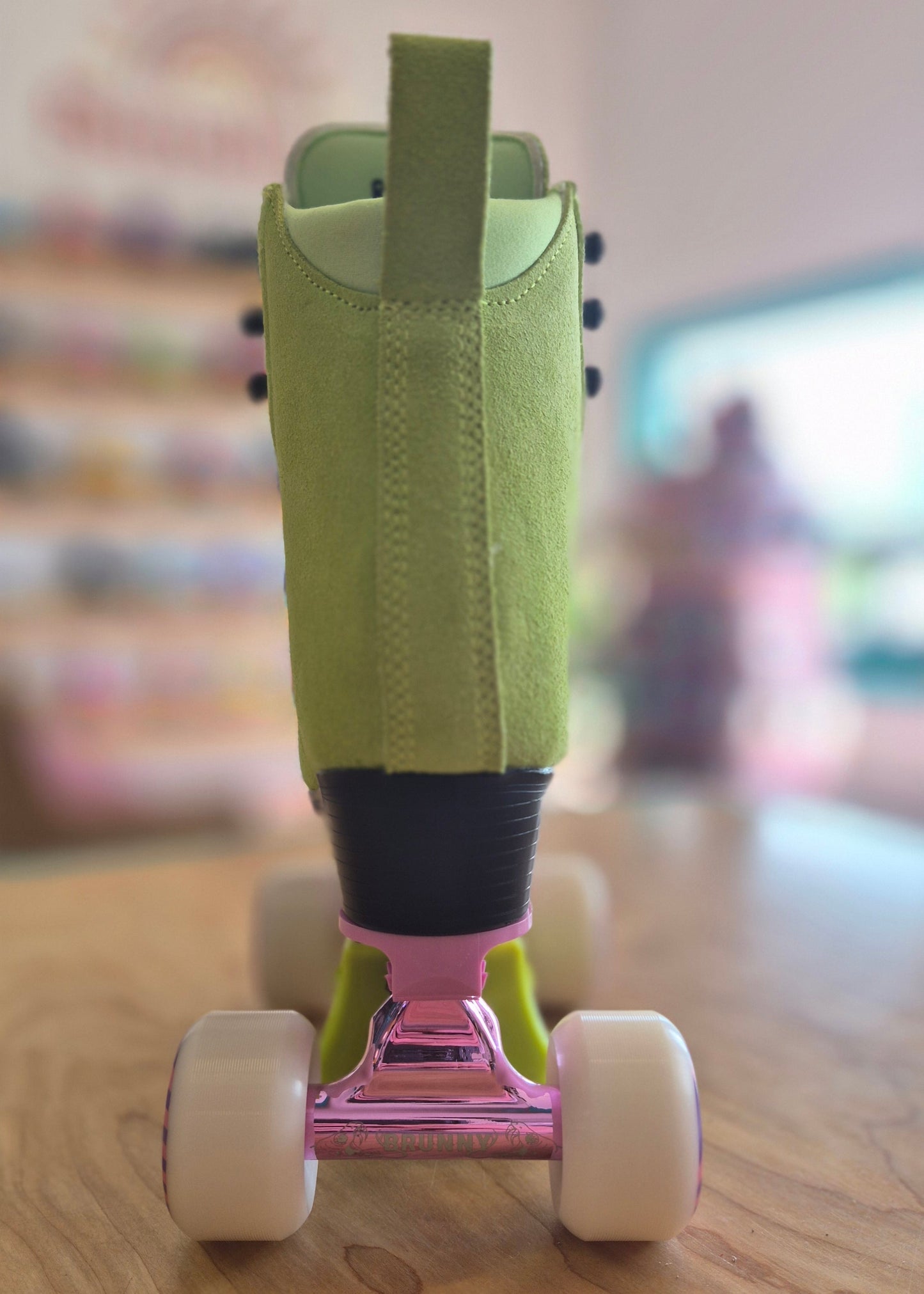 Chuffed-Green-Rib-Pro-Boots-Brunny-Dragon-Plate-Roller-Skates
