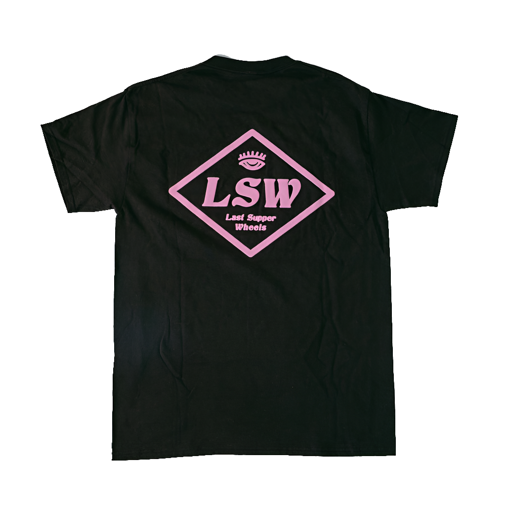 Last-Supper-Wheels-Puff-Pront-Roller-Skate-Tee-Shirt