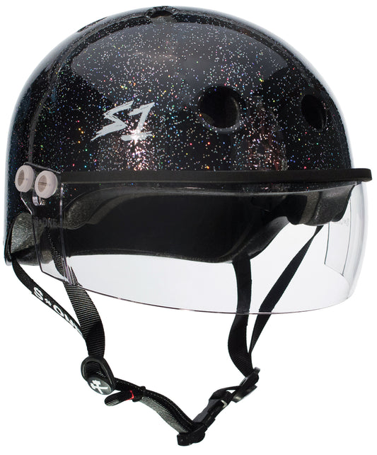 S1 - Lifer Helmet W/ Visor  - Black Gloss Glitter