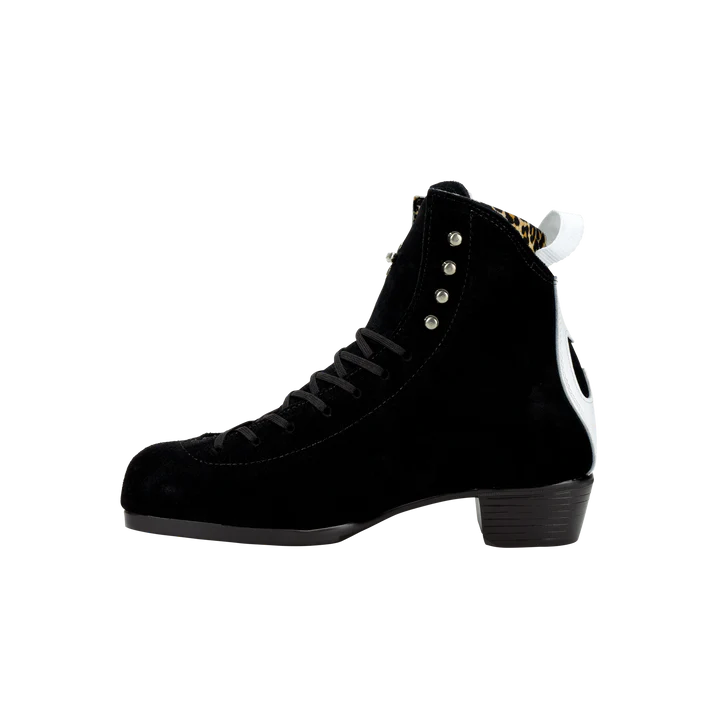 Moxi Jack 1 Black Suede Roller Skate Boot
