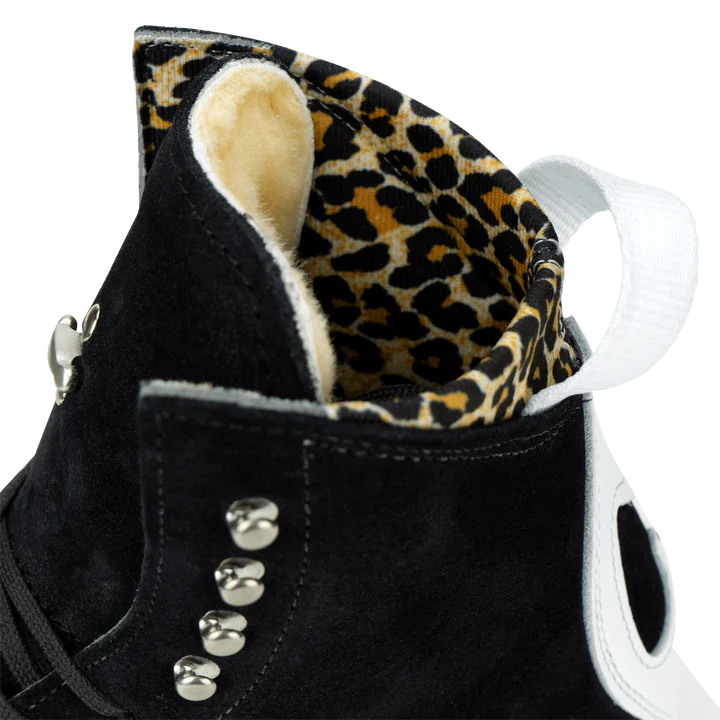 Moxi Jack 1 Black Suede Roller Skate Boot