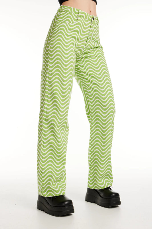Pretty-Damage-Wavy-Denim-Pants-White-Green
