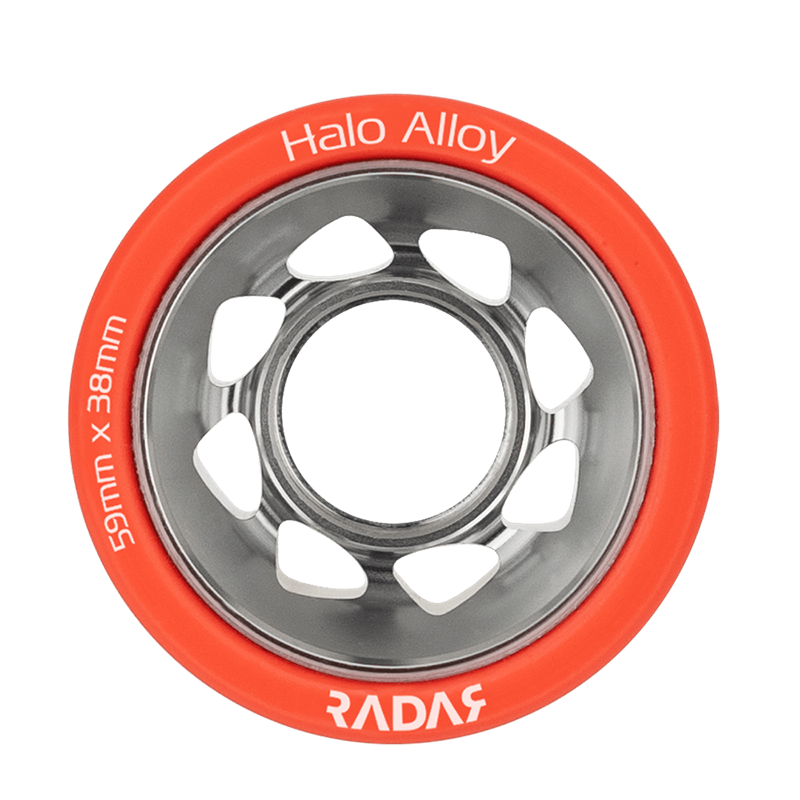 Riedell-Radar-Halo-Alloy-Roller-Skate-Wheel-Red-93A-2