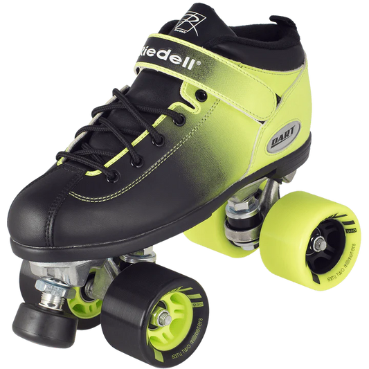 Riedell Dart Black Green Ombre Roller Skates