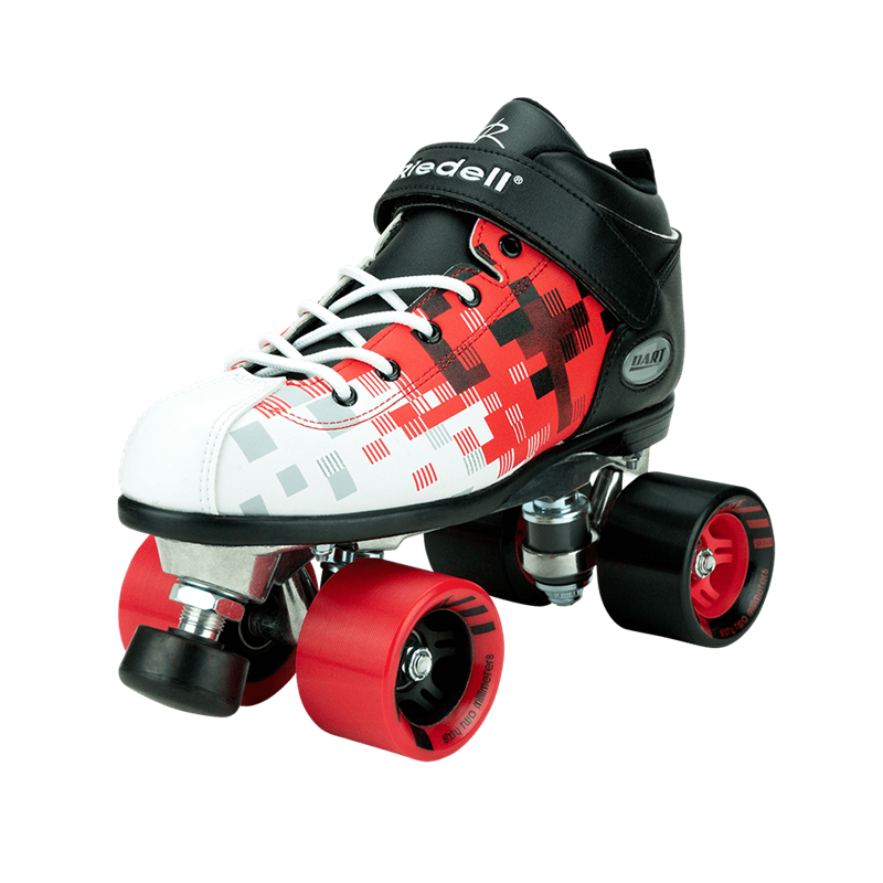 Riedell Skates Dart Pixel Black Red Roller Skates