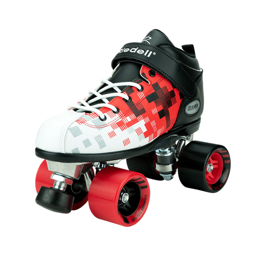 Riedell Skates Dart Pixel Black Red Roller Skates