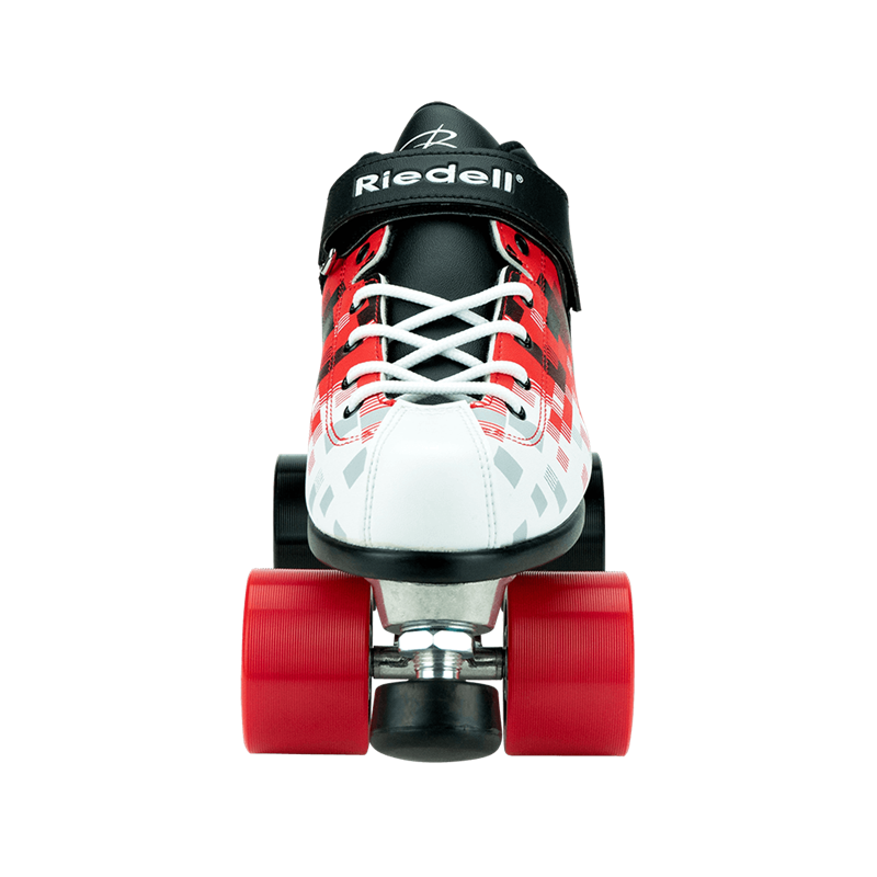Riedell Skates Dart Pixel Black Red Roller Skates Front