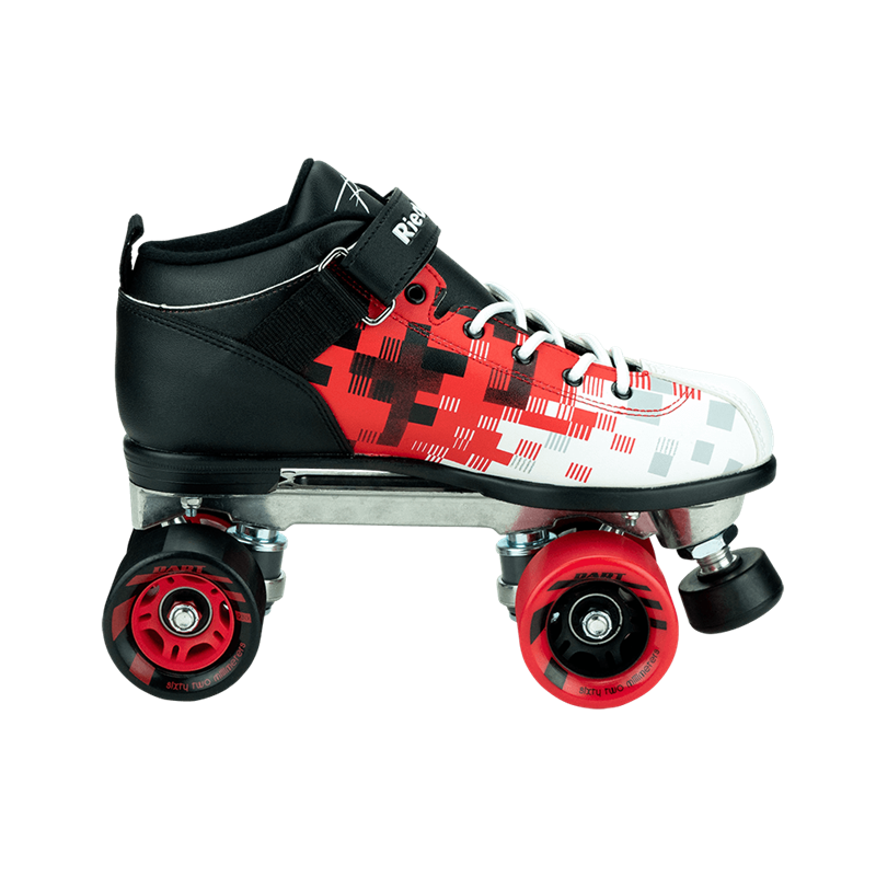 Riedell Skates Dart Pixel Black Red Roller Skates Inside