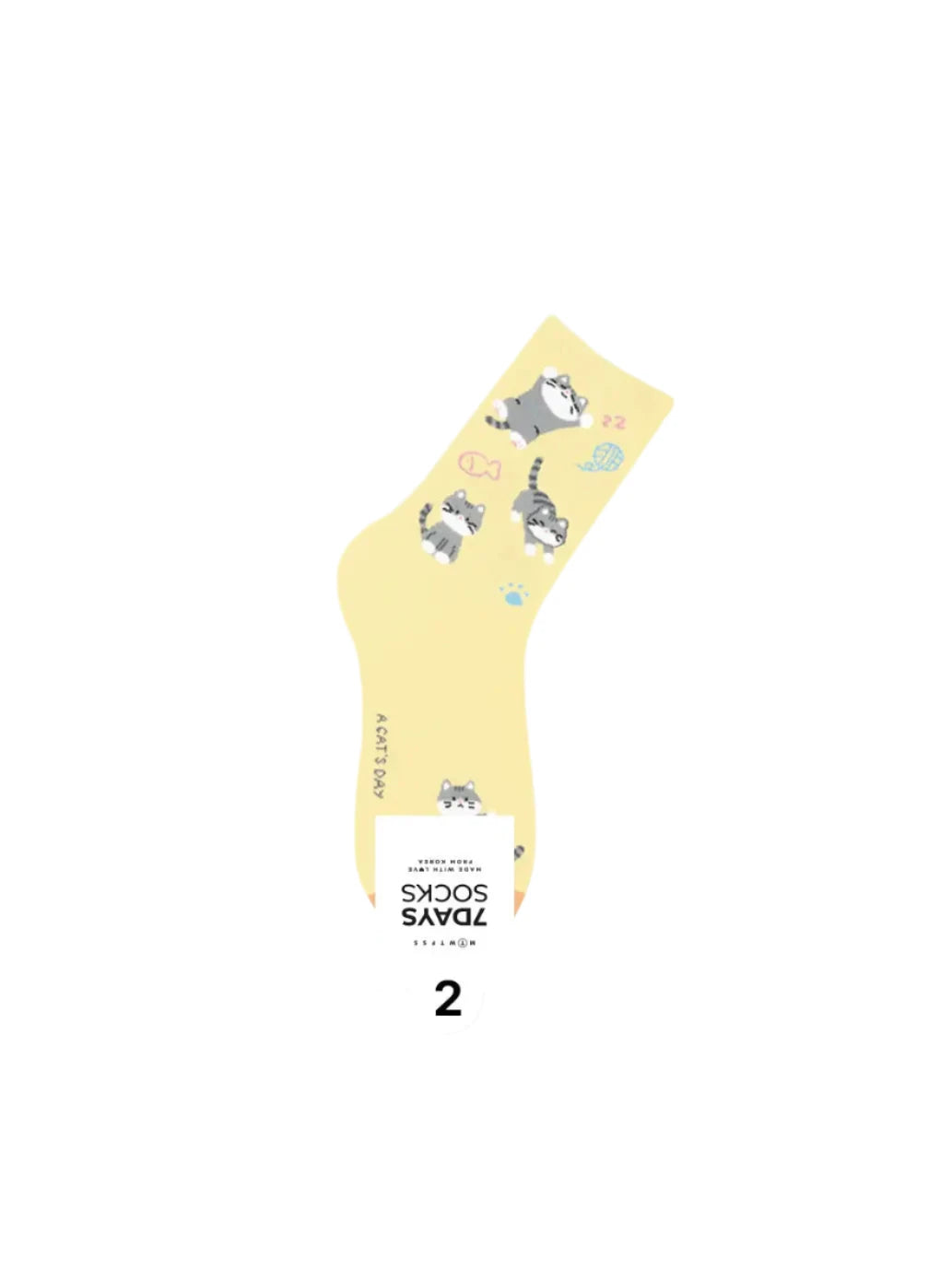 Pack of socks with cartoon designs on a white background
