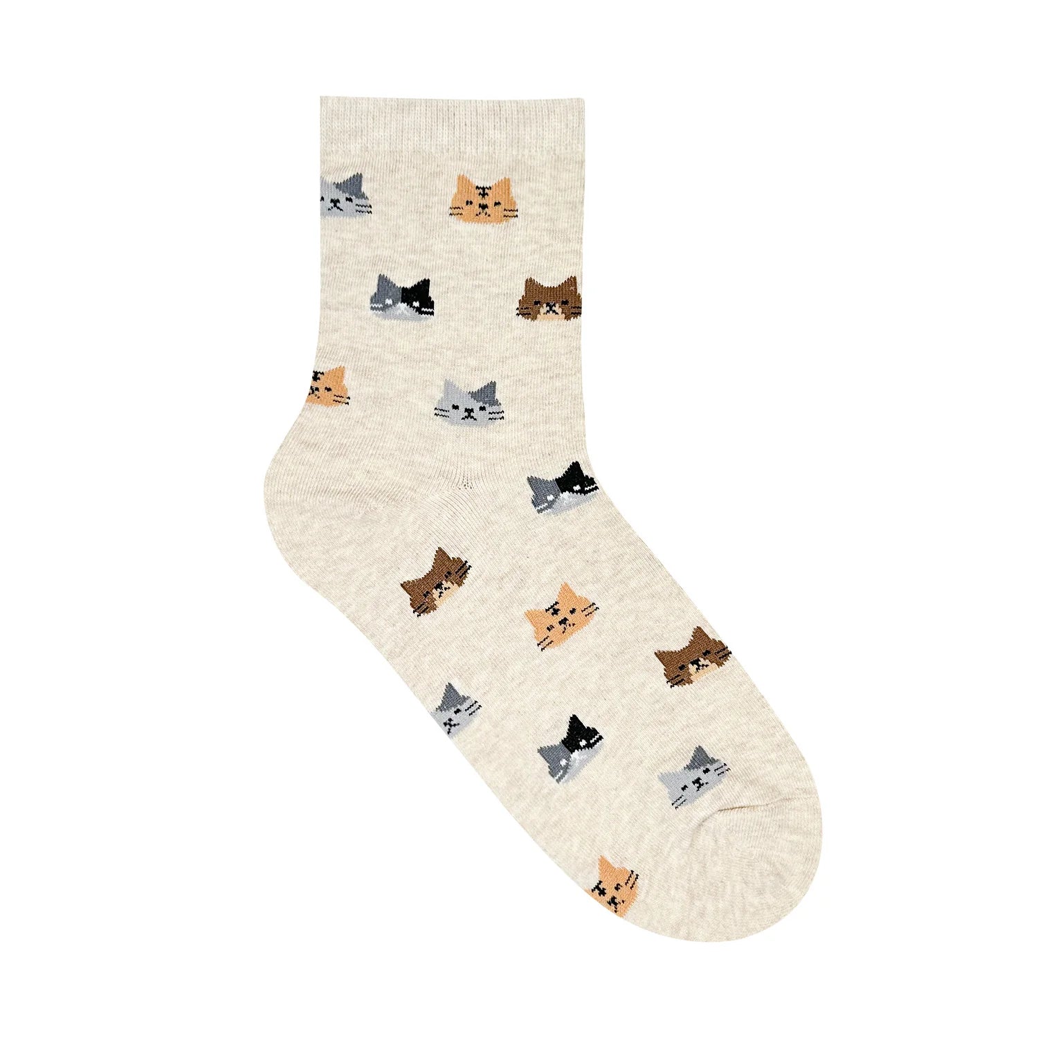 Roller Skate Socks Beige Cats