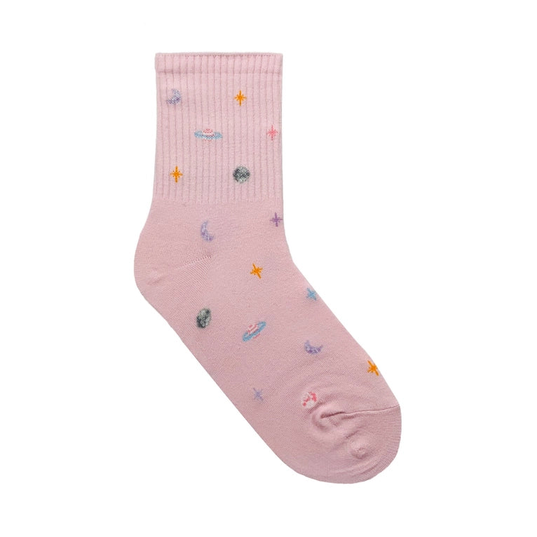 Roller Skate Socks Pink Solar