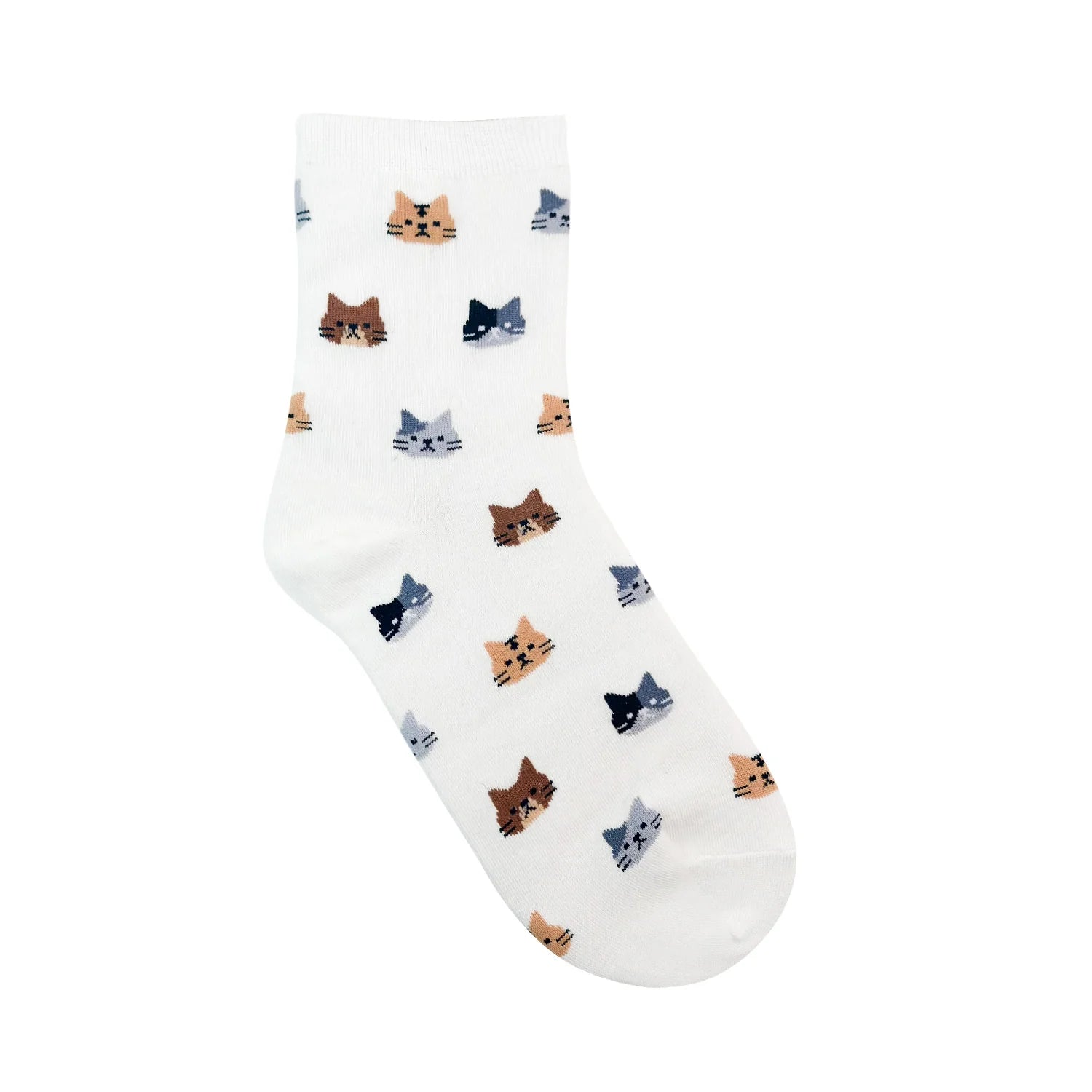 Roller Skate Socks White Cats