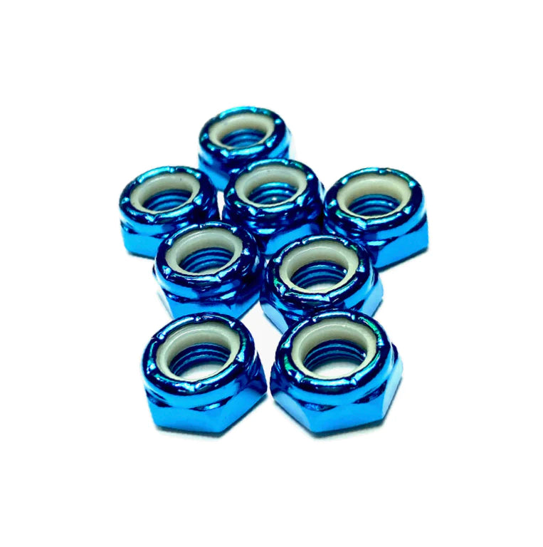 Rollerstuff-Bling-Tings-Coloured-8mm-Roller-Skate-Axle-Nuts-Blue