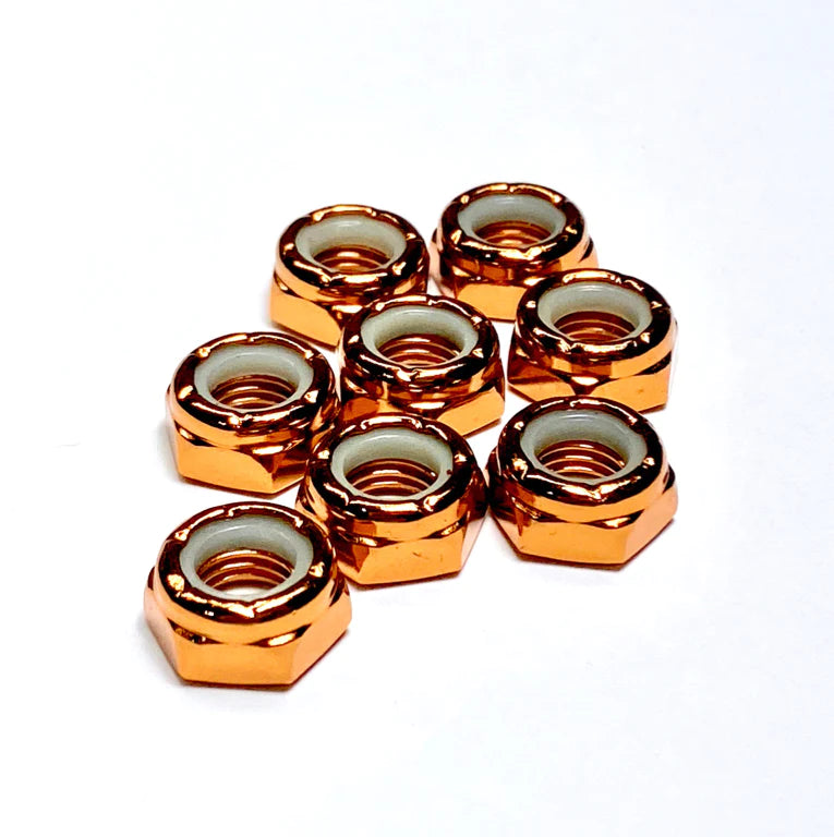 Rollerstuff-Bling-Tings-Coloured-8mm-Roller-Skate-Axle-Nuts-Orange
