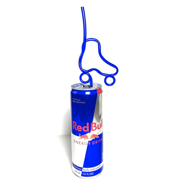 Rollerstuff-Crazy-Roller-Skate-Straws-Blue-Straw-Redbull-Energy-Drink