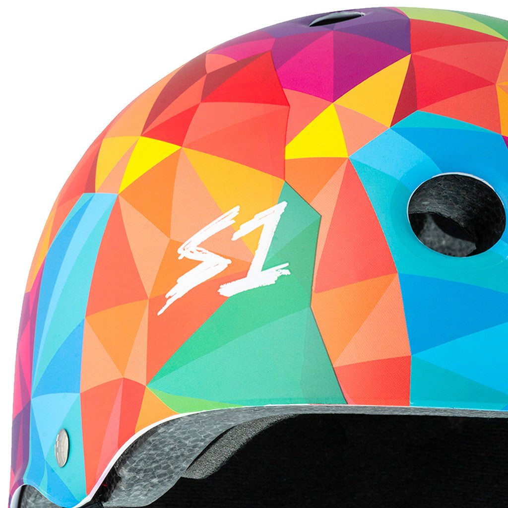 S1-Lifer-Roller-Skate-Helmet-Kaleidoscope-Colourful-Geometric-Pattern-Matte-Close