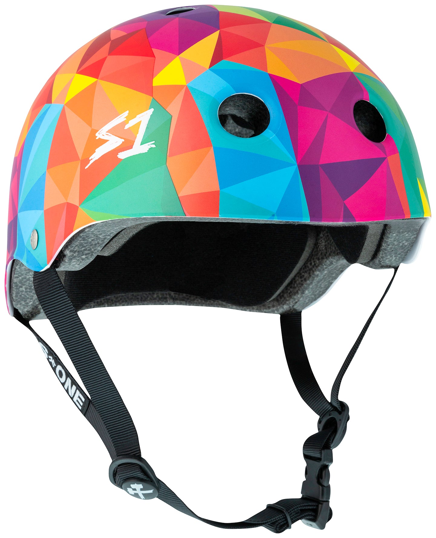 S1 Lifer Helmet - Colourful Geometric Pattern Matte