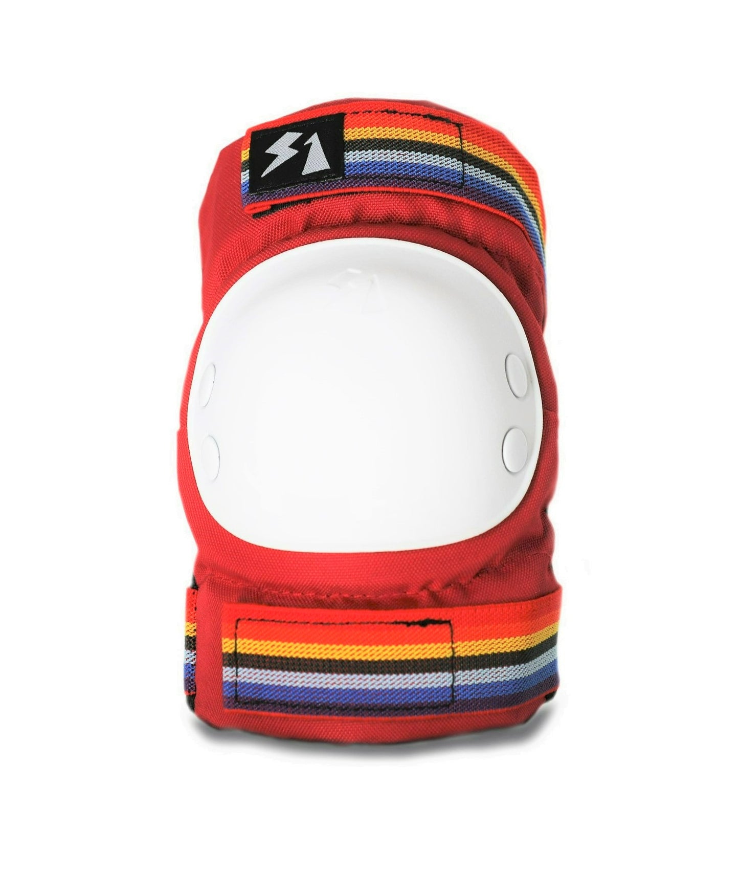 S1 - Park Knee & Elbow Pad Set, Red/Rainbow Retro