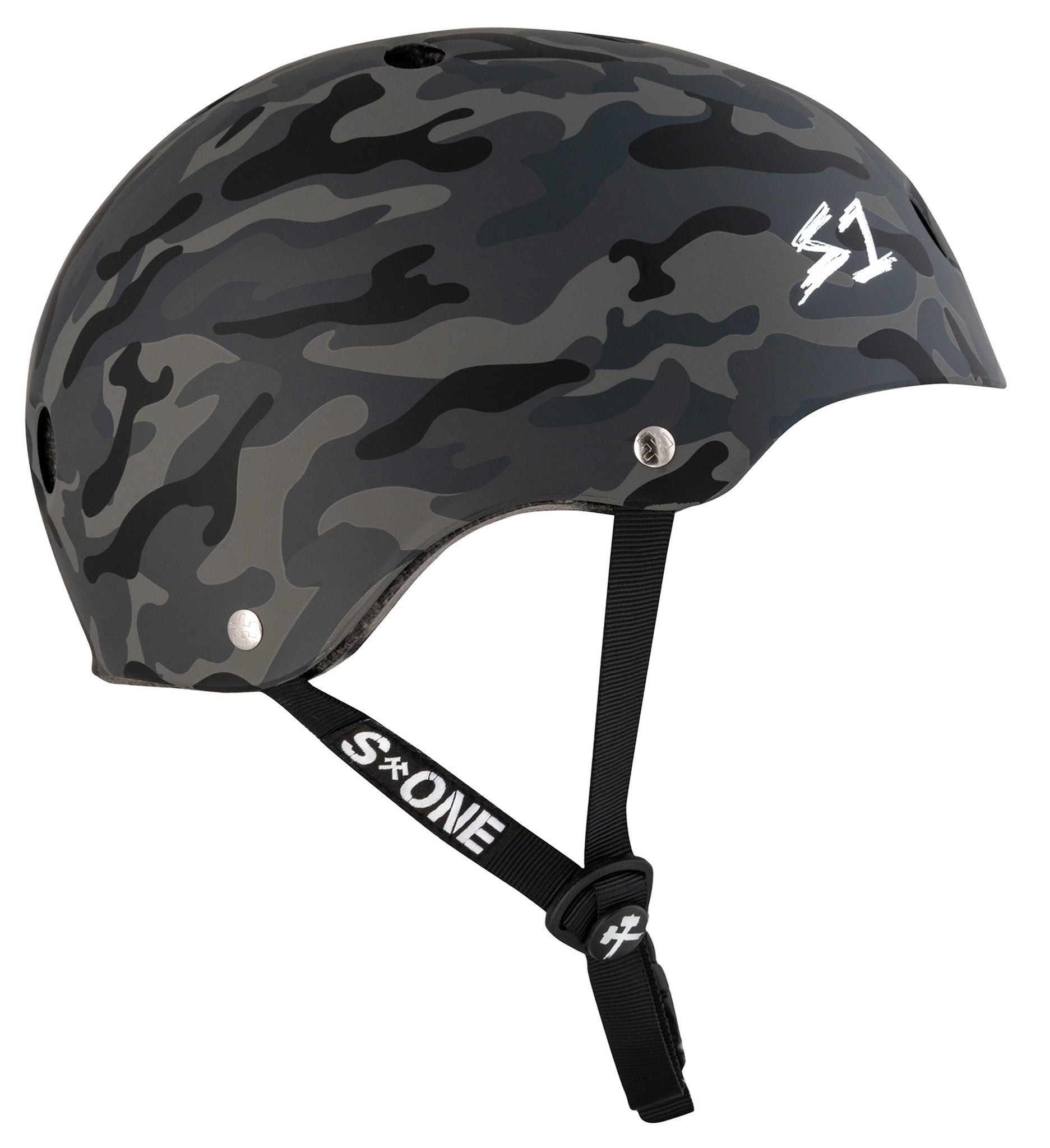 S1_Lifer_Skateboard_Helmet_Black_Camo_Matte_Side_view