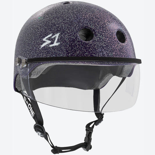 S1 Lifer Helmet W/ Visor  - Purple Glitter
