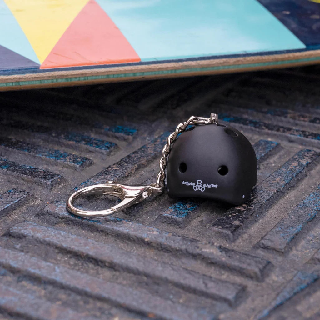 Triple Eight - Mini Helmet Key Chain (White or Black)