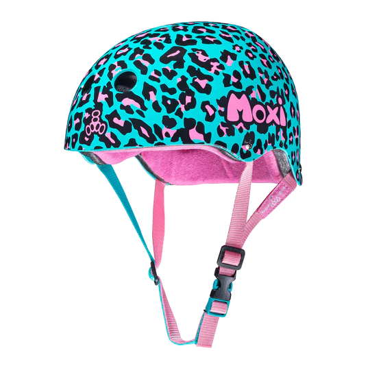 Moxi × Triple Eight - Blue Leopard Helmet
