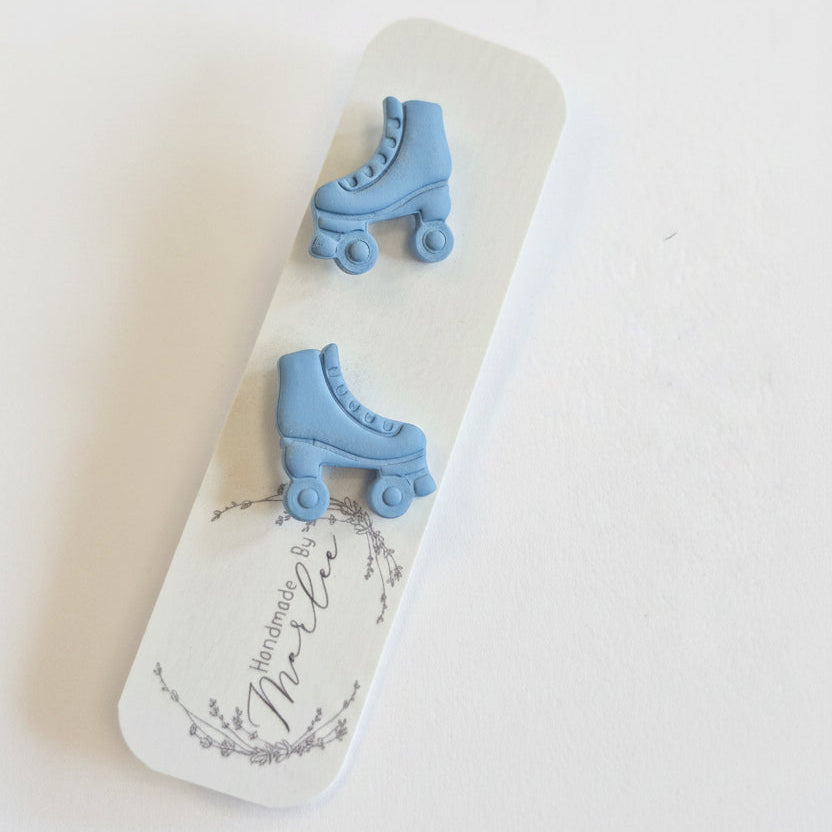 Earrings - Handmade Roller Skate Polymer Clay Earrings (Stud and Dangle)