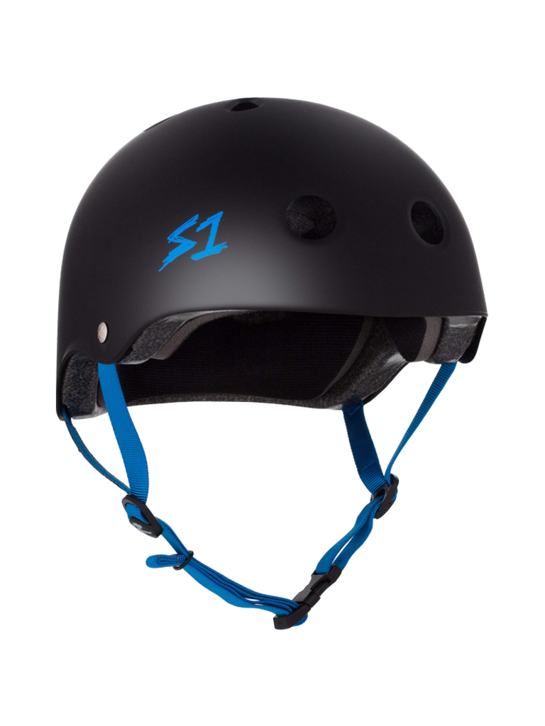 S1 Lifer Helmet - Matte Black w/ Coloured Strap